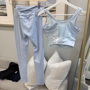 Sky Blue Women's Leggings and Top Set